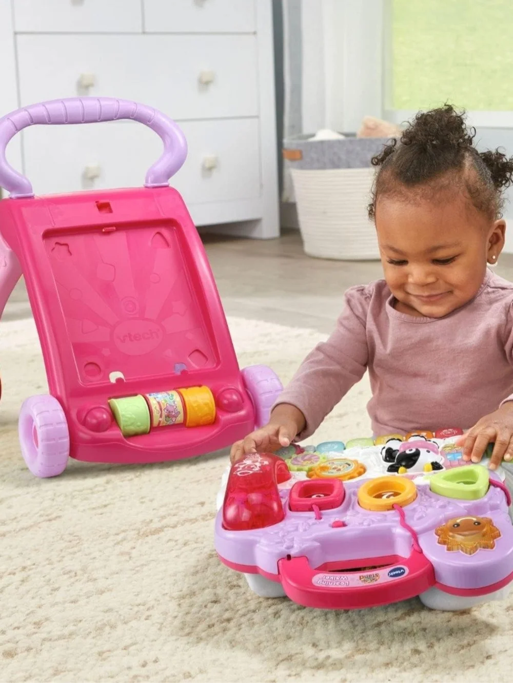 VTech Sit-to-Stand Learning Walker (Frustration Free Packaging), Pink